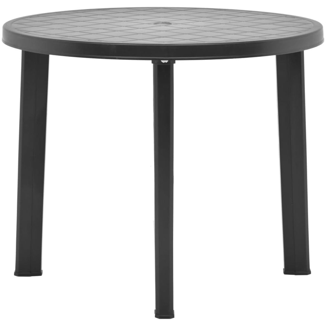 Trädgårdsbord antracit 89 cm plast vidaXL