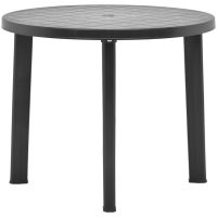 Trädgårdsbord antracit 89 cm plast vidaXL