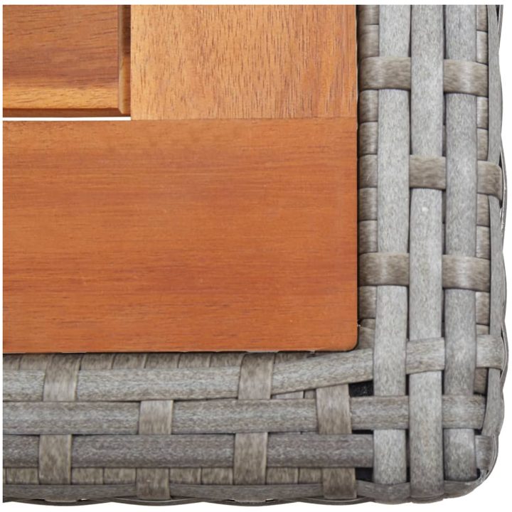 Trädgårdsbord antracit konstrotting och massivt akaciaträ vidaXL – bild 4