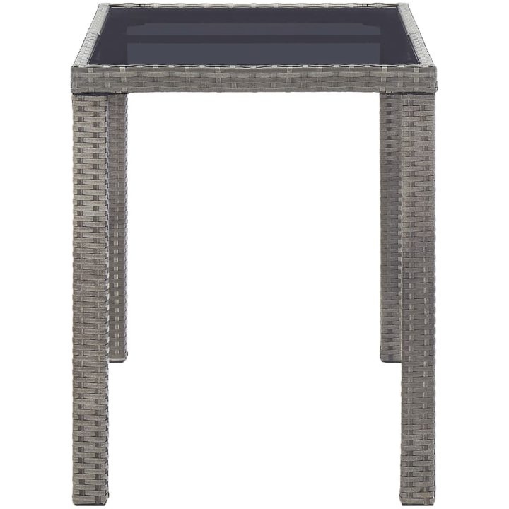 Trädgårdsbord antracit konstrotting vidaXL 123 x 60 x 74 cm – bild 3