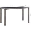 Trädgårdsbord antracit konstrotting vidaXL 123 x 60 x 74 cm – miniatyr 5