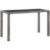 Trädgårdsbord antracit konstrotting vidaXL 123 x 60 x 74 cm – miniatyr 1