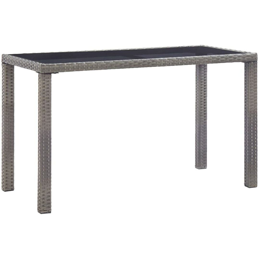 Trädgårdsbord antracit konstrotting vidaXL 123 x 60 x 74 cm