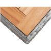 Trädgårdsbord antracit och brun massivt akaciaträ vidaXL 123 x 60 x 74 cm – miniatyr 5