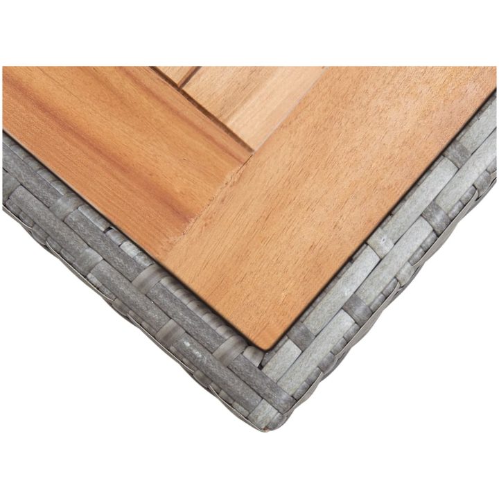 Trädgårdsbord antracit och brun massivt akaciaträ vidaXL 123 x 60 x 74 cm – bild 5