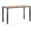 Trädgårdsbord antracit och brun massivt akaciaträ vidaXL 123 x 60 x 74 cm – miniatyr 6