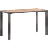 Trädgårdsbord antracit och brun massivt akaciaträ vidaXL 123 x 60 x 74 cm – miniatyr 1