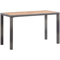 Trädgårdsbord antracit och brun massivt akaciaträ vidaXL