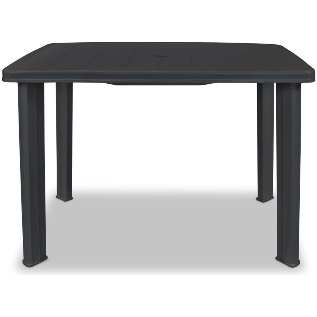 Trädgårdsbord antracit plast vidaXL 101 x 68 x 72 cm – bild 2