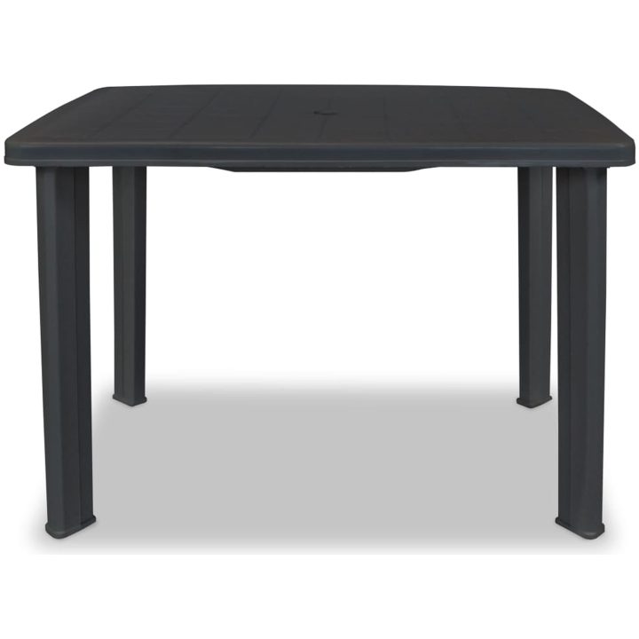 Trädgårdsbord antracit plast vidaXL 101 x 68 x 72 cm – bild 2