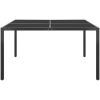 Trädgårdsbord antracit stål och glas vidaXL 130x130x72 cm – miniatyr 2