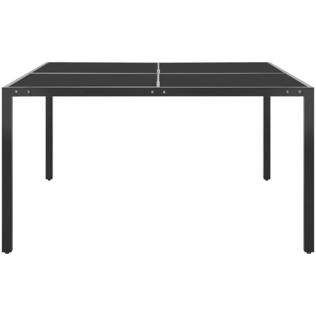 Trädgårdsbord antracit stål och glas vidaXL 130x130x72 cm – bild 2