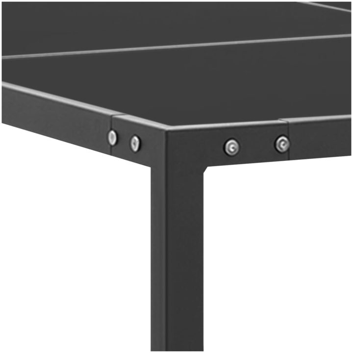Trädgårdsbord antracit stål och glas vidaXL 130x130x72 cm – bild 3
