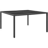 Trädgårdsbord antracit stål och glas vidaXL