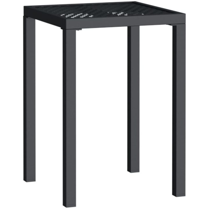 Trädgårdsbord antracit stål vidaXL 50 x 50 x 72 cm – bild 2