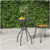 Trädgårdsbord antracit stålnät vidaXL 50 x 50 x 72 cm – miniatyr 1