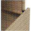 Trädgårdsbord beige 100x55x73 cm konstrotting och akaciaträ vidaXL – miniatyr 11