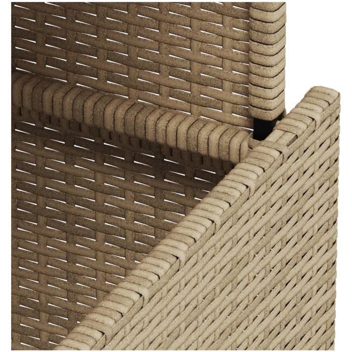 Trädgårdsbord beige 100x55x73 cm konstrotting och akaciaträ vidaXL – bild 11