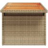 Trädgårdsbord beige 100x55x73 cm konstrotting och akaciaträ vidaXL – miniatyr 6