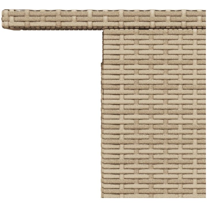 Trädgårdsbord beige 100x55x73 cm konstrotting och akaciaträ vidaXL – bild 9