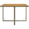Trädgårdsbord beige 109x107x74 cm konstrotting & akaciaträ vidaXL – miniatyr 5