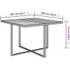 Trädgårdsbord beige 109x107x74 cm konstrotting & akaciaträ vidaXL – miniatyr 8