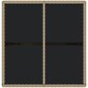 Trädgårdsbord beige 109x107x74 cm konstrotting och glas vidaXL – miniatyr 5