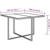 Trädgårdsbord beige 109x107x74 cm konstrotting och glas vidaXL – miniatyr 7
