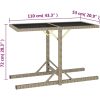Trädgårdsbord beige 110x53x72 cm glas och konstrotting vidaXL – miniatyr 5