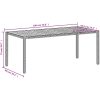 Trädgårdsbord beige 190x90x75 cm konstrotting akaciaträ vidaXL – miniatyr 11