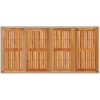 Trädgårdsbord beige 190x90x75 cm konstrotting akaciaträ vidaXL – miniatyr 8