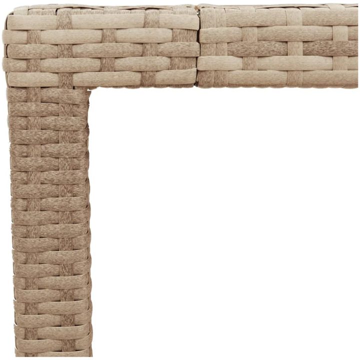 Trädgårdsbord beige 190x90x75 cm konstrotting akaciaträ vidaXL – bild 10
