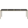 Trädgårdsbord beige 250x100x75 cm härdat glas och konstrotting vidaXL – miniatyr 3