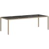 Trädgårdsbord beige 250x100x75 cm härdat glas och konstrotting vidaXL – miniatyr 5
