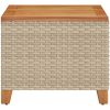 Trädgårdsbord beige 45x45x37 cm konstrotting akaciaträ vidaXL – miniatyr 5