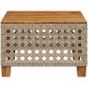 Trädgårdsbord beige 55x55x36 cm konstrotting akaciaträ vidaXL – miniatyr 4