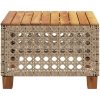 Trädgårdsbord beige 55x55x36 cm konstrotting akaciaträ vidaXL – miniatyr 5