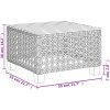 Trädgårdsbord beige 55x55x36 cm konstrotting akaciaträ vidaXL – miniatyr 9