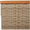 Trädgårdsbord beige 55x55x37 cm konstrotting och akaciaträ vidaXL – miniatyr 7