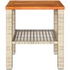 Trädgårdsbord beige konstrotting akaciaträ vidaXL 40 x 40 x 42 cm – miniatyr 5