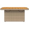 Trädgårdsbord beige konstrotting och akaciaträ vidaXL 90 x 55 x 71 cm – miniatyr 5