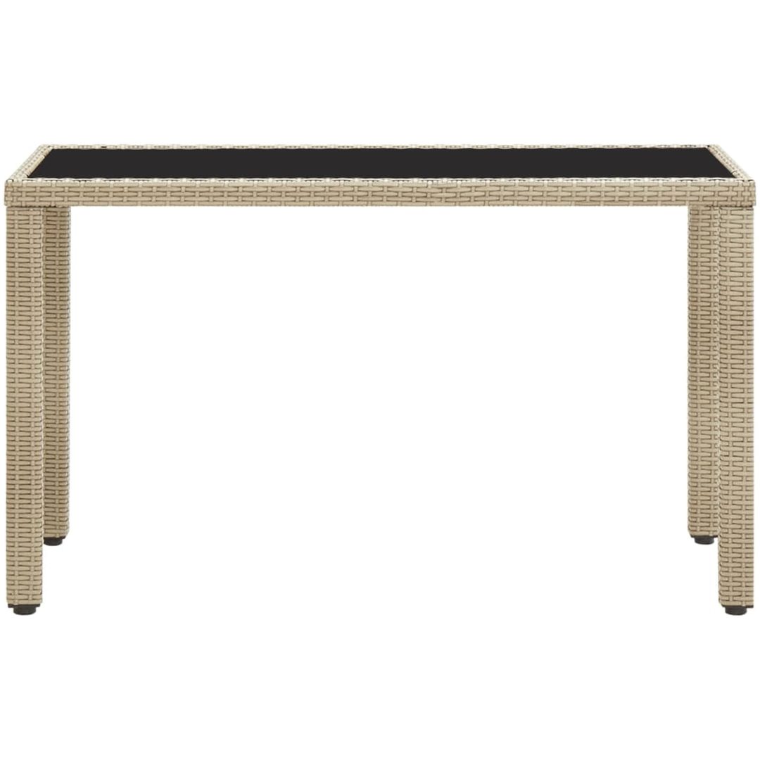 Trädgårdsbord beige konstrotting vidaXL 123 x 60 x 74 cm – bild 2