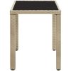 Trädgårdsbord beige konstrotting vidaXL 123 x 60 x 74 cm – miniatyr 3