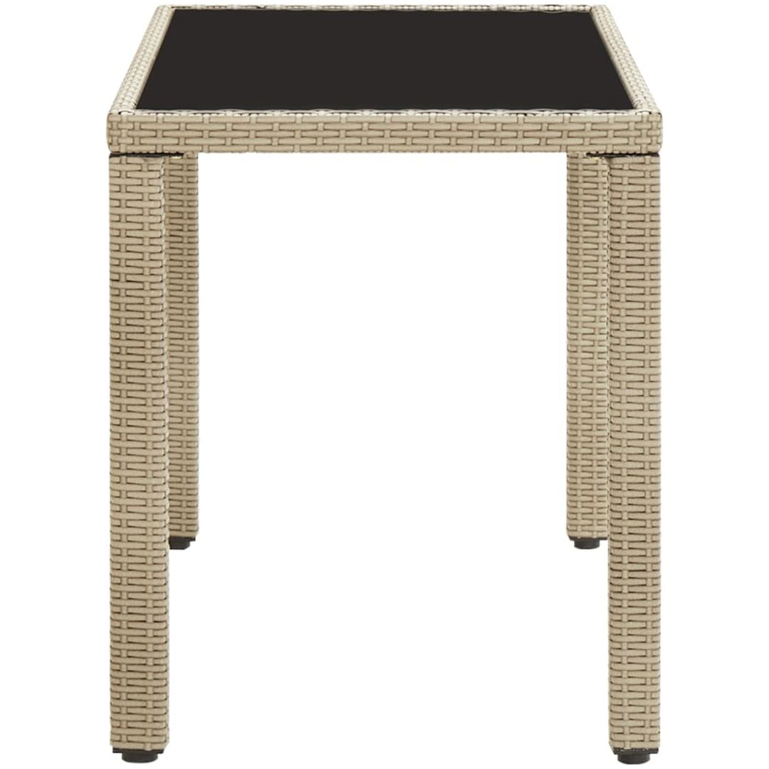Trädgårdsbord beige konstrotting vidaXL 123 x 60 x 74 cm – bild 3