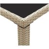 Trädgårdsbord beige konstrotting vidaXL 123 x 60 x 74 cm – miniatyr 4