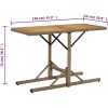 Trädgårdsbord beige massivt akaciaträ och konstrotting vidaXL – miniatyr 6