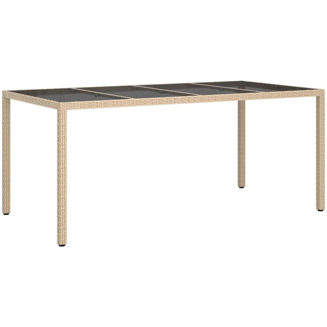 Trädgårdsbord Beige Poly Rattan vidaXL 190 x 90 x 75 cm – bild 2