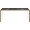 Trädgårdsbord Beige Poly Rattan vidaXL 190 x 90 x 75 cm – miniatyr 3