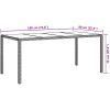 Trädgårdsbord Beige Poly Rattan vidaXL 190 x 90 x 75 cm – miniatyr 7