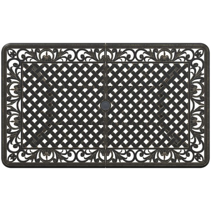 Trädgårdsbord brons 150x90x72 cm gjuten aluminium vidaXL – bild 8